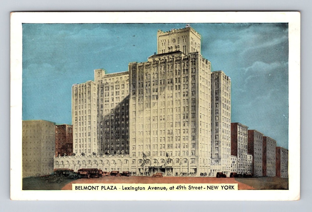 New York City NY, Belmont Plaza, Souvenir, Antique, Vintage c1954 Postcard