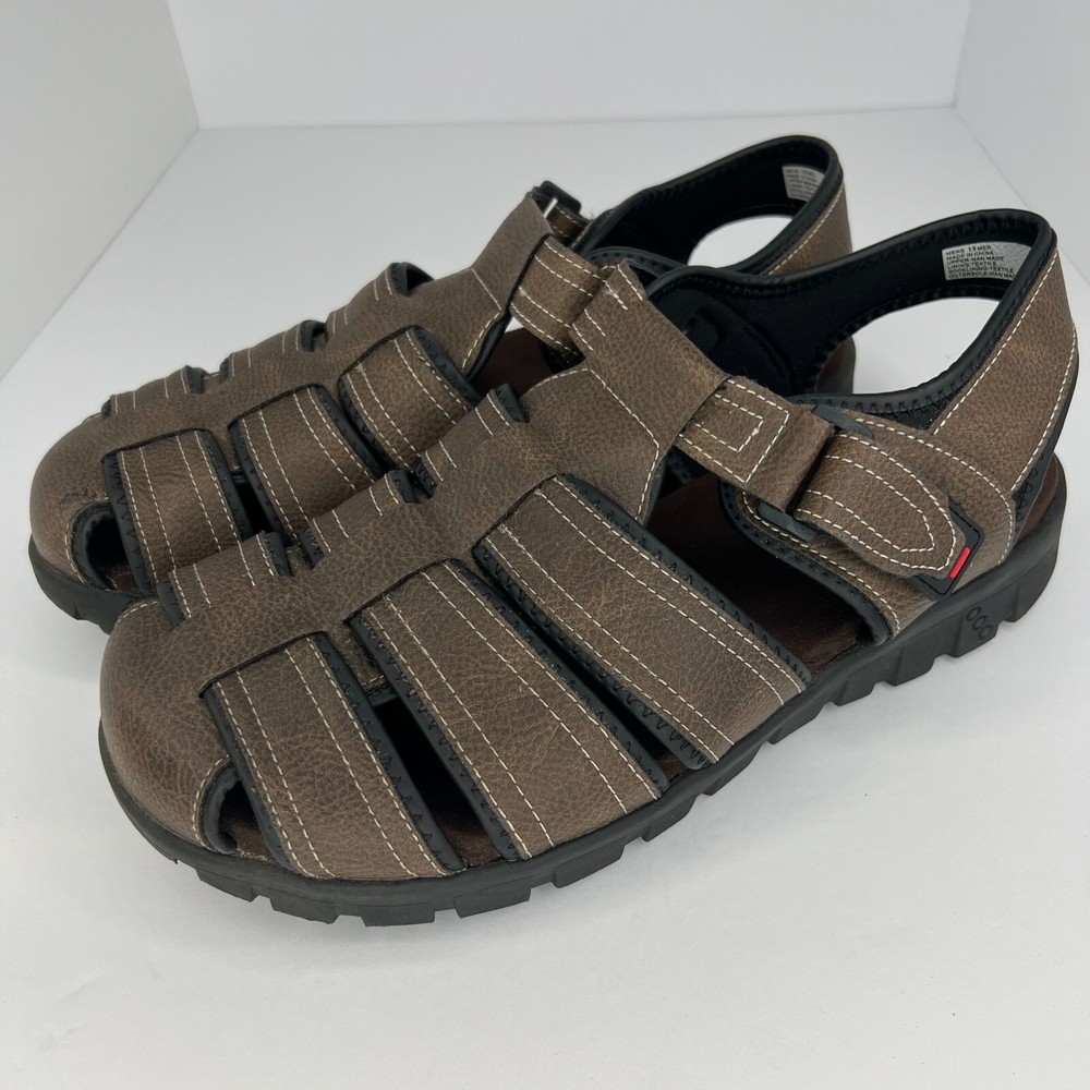 Sonoma Mens Size 13M Brown Crosby Eco Ortholite Lightweight Fisherman Sandals