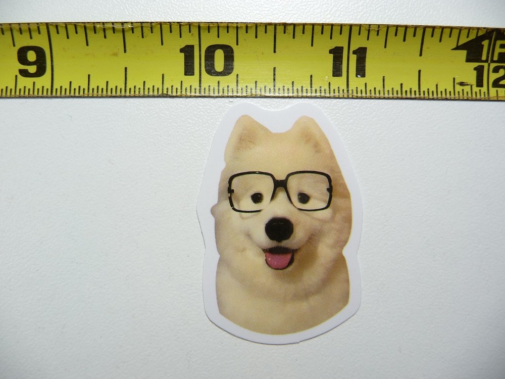 Cute Funny Dog with Glasses Small Pet Sticker Decal AX138  