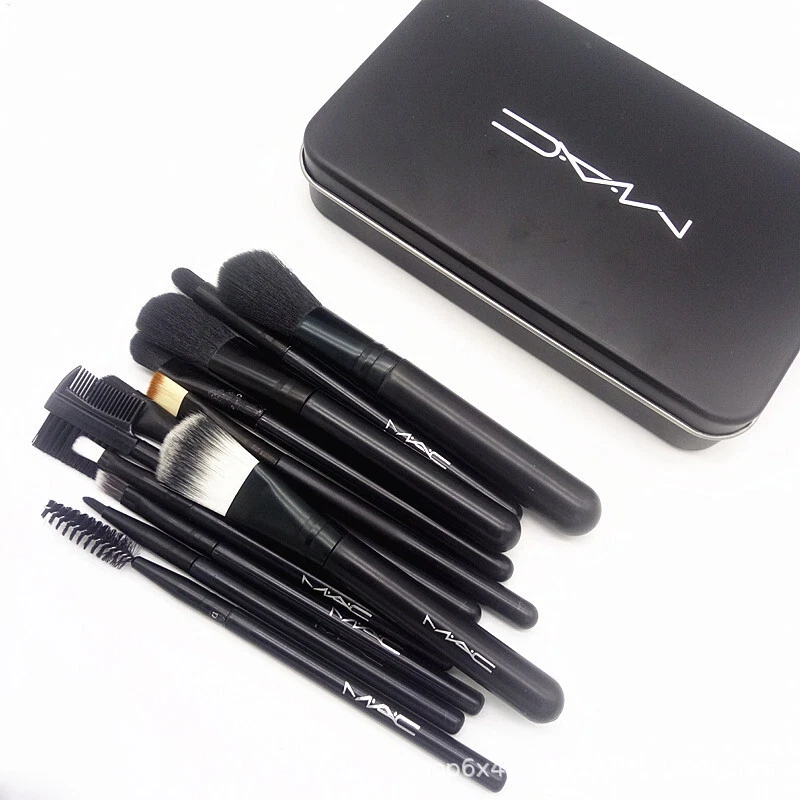 Mac Makeup Brush Set Brush Twelve Iron Box Set Blush Eyeshadow Foundation Brush