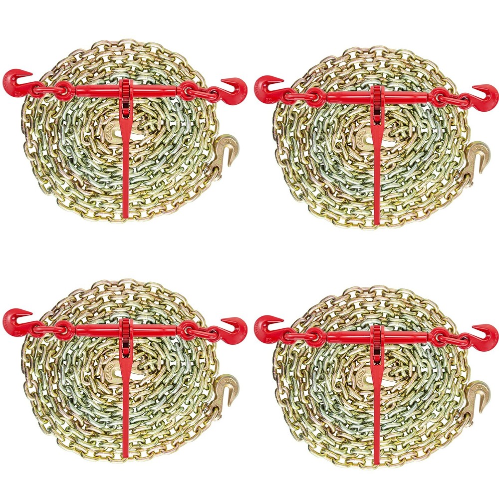 VEVOR Chain and Binder Kit 3/8in-1/2in,Ratchet Load Binders 9215lbs Working Stre