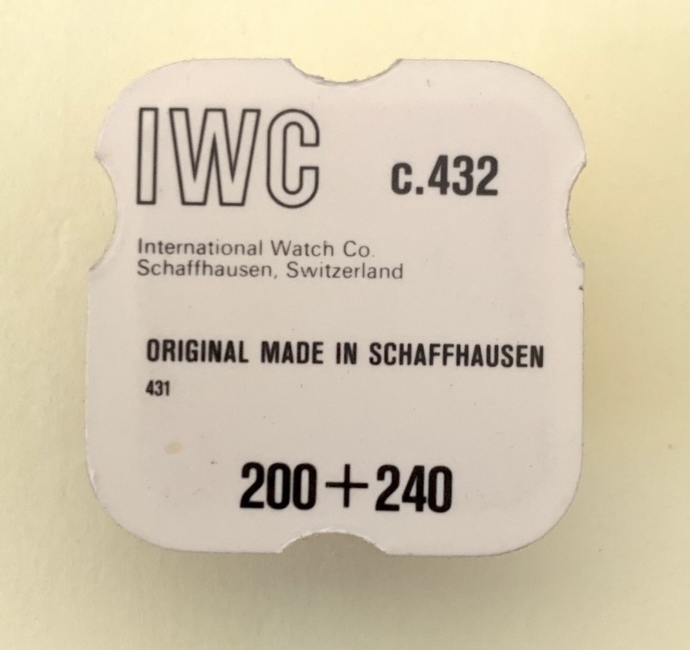NOS New IWC 432 Only 200 Watch Reloj Parts Recambio Vintage