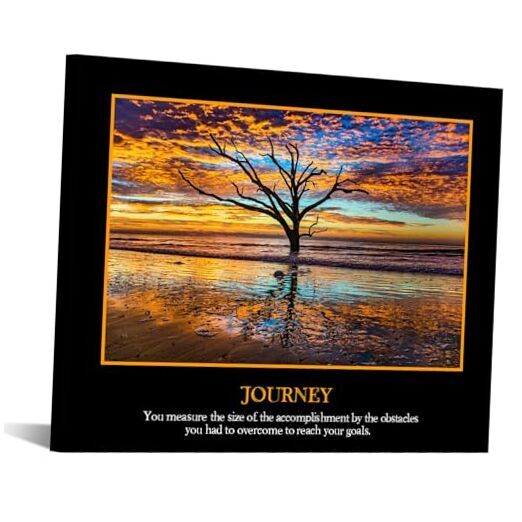 Canvas Wall Art Featuring Droms Journey Inspirational Motivational Quotes