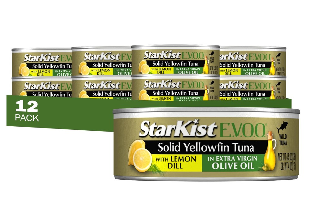 StarKist E.V.O.O. Solid Yellowfin Tuna with Lemon Dill 4.5 Ounce (Pack of 12)