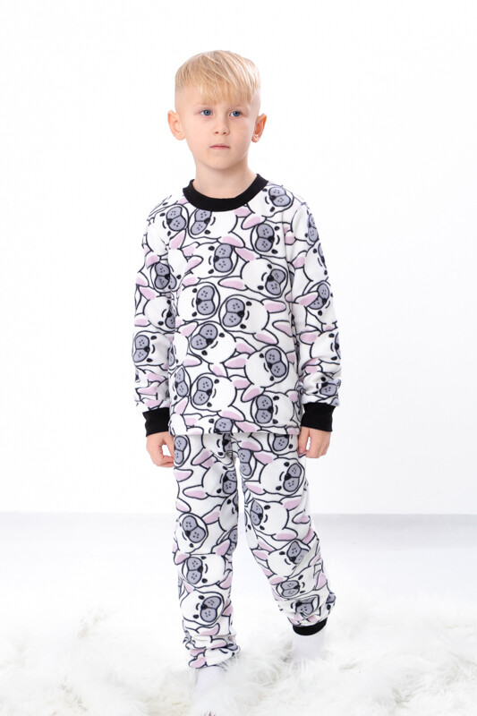 Pajama Set (boys), Winter,  Nosi svoe 6076-028-4 (pesyky-bilyj)