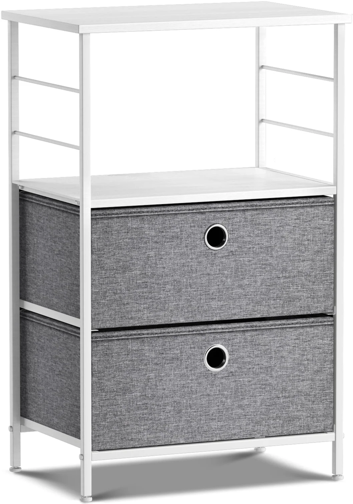White 2-Drawer Table Dresser for Stylish Storage