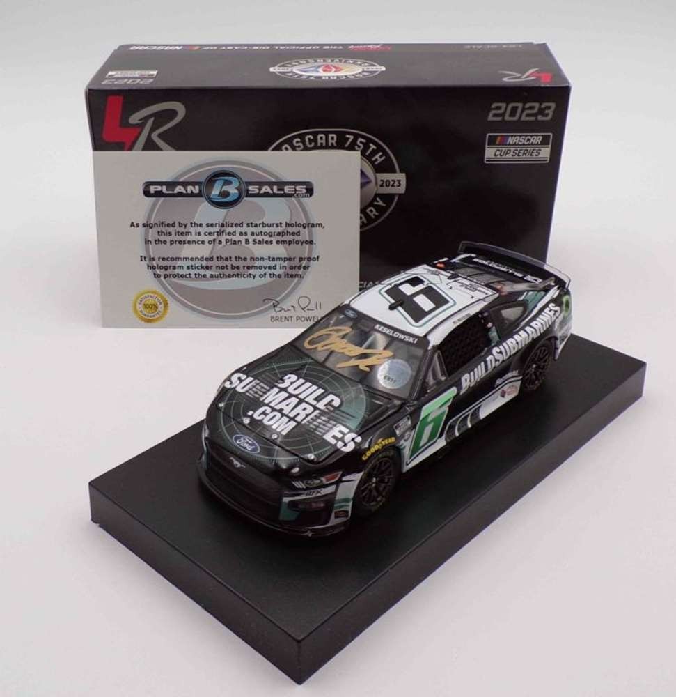 Brad Keselowski BuildSubmarines.com Autographed 1:24 NASCAR Diecast Foil Number