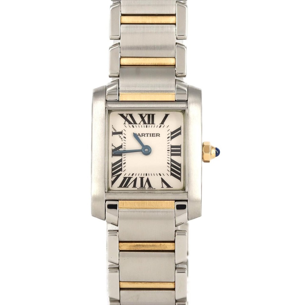 Authentic Cartier Tank Francaise SM Gold & Steel W51007Q4 SSxYG Quartz  #270-...