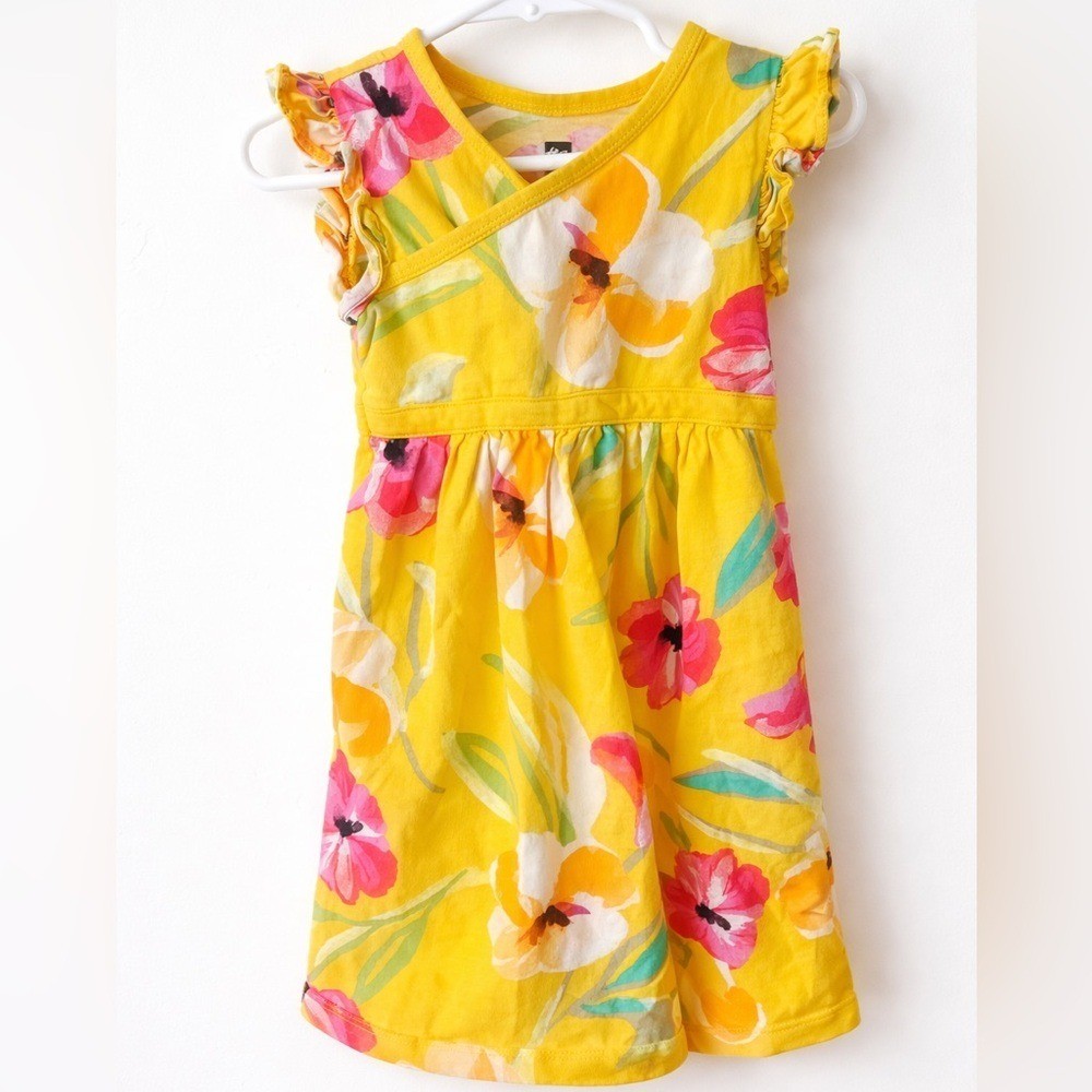 Tea Collection Yellow Floral Dress – Size 4 – Bright Spring/Summer