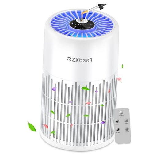 Bedroom Air Purifier with H13 True HEPA Filter for Home Portable Air Cleaning