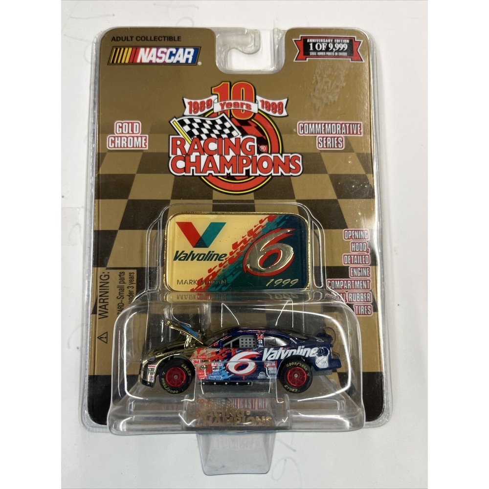 Mark Martin #6 Valvoline 1999 Racing Champions 1/64 Die Cast Gold Chrome