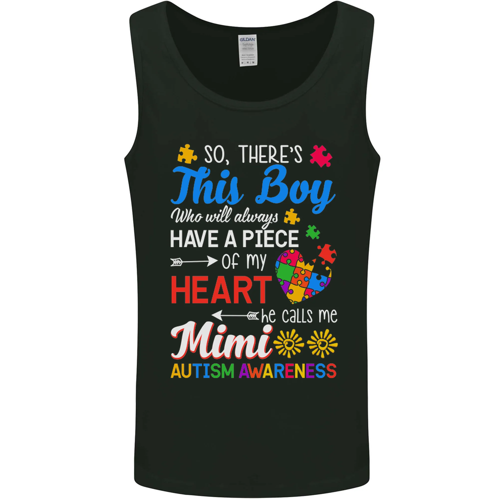 Boy Calls Me Mimi Autistic Autism Awareness Mens Vest Tank Top