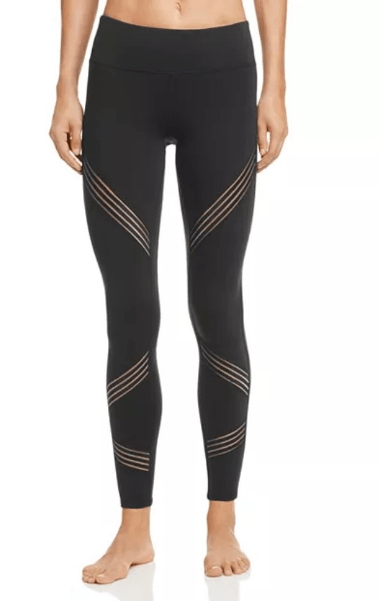 Alo Yoga Sheer-Inset Leggings for a Stylish Workout Look