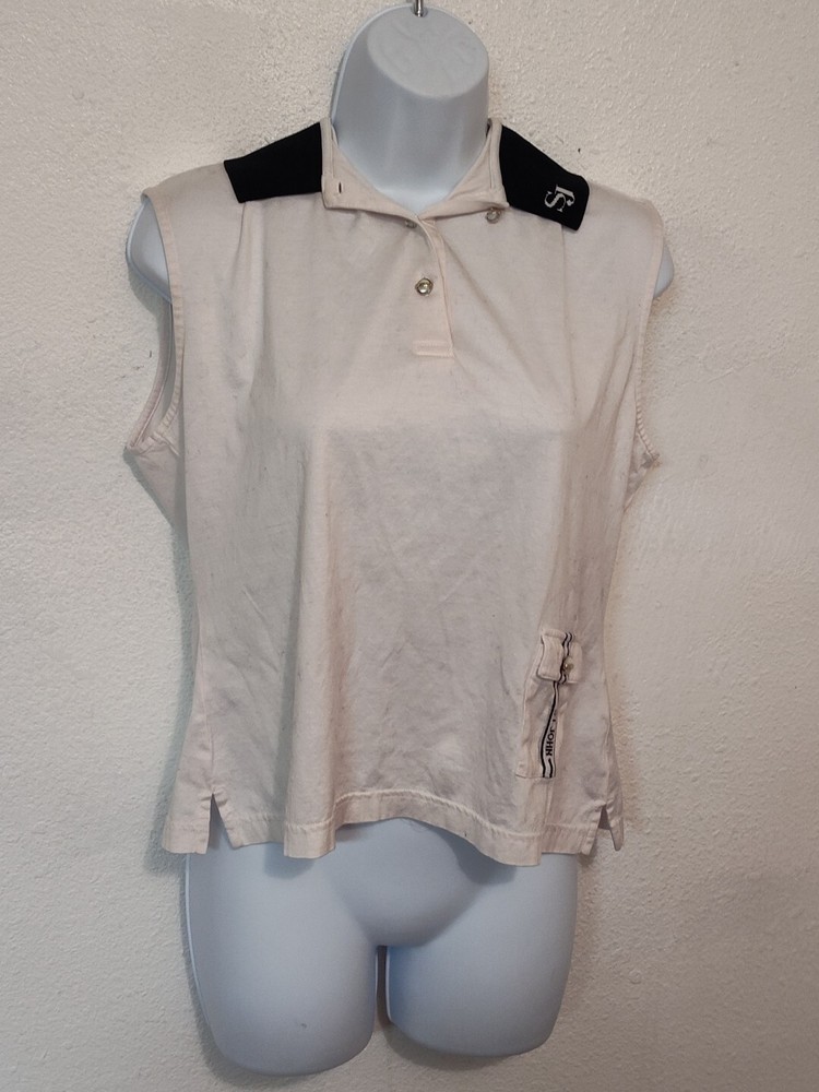 Vintage St. John Women's Short Sleeve Polo Shirt for Golf & Tennis in Medium
