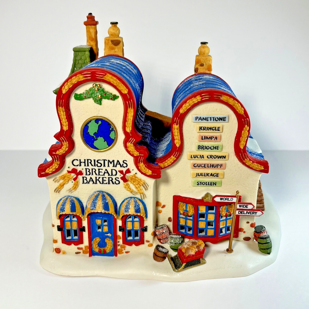 Dept 56 North Pole Series CHRISTMAS BREAD BAKERS SHOP w/ Light Cord & Box