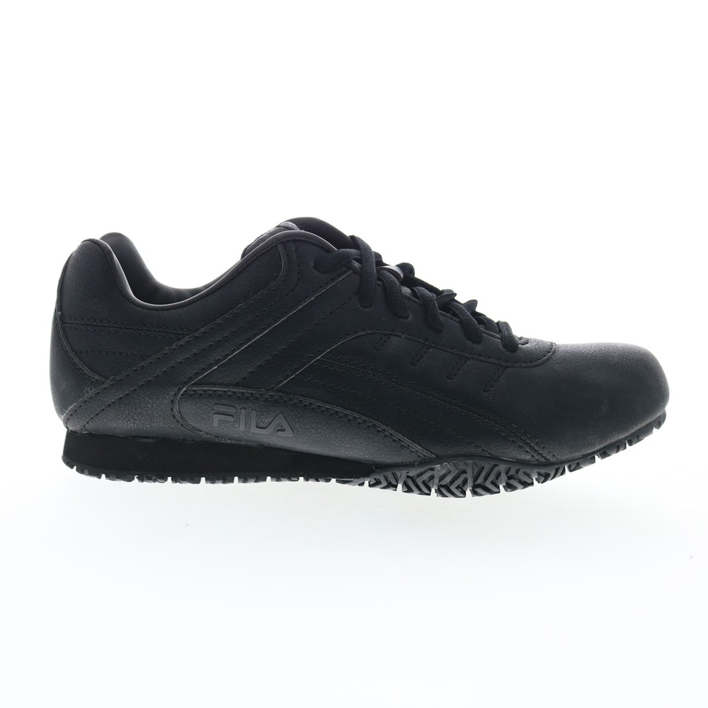 Fila Memory Elleray 5 Slip Resistant Womens Black Athletic Work Shoes