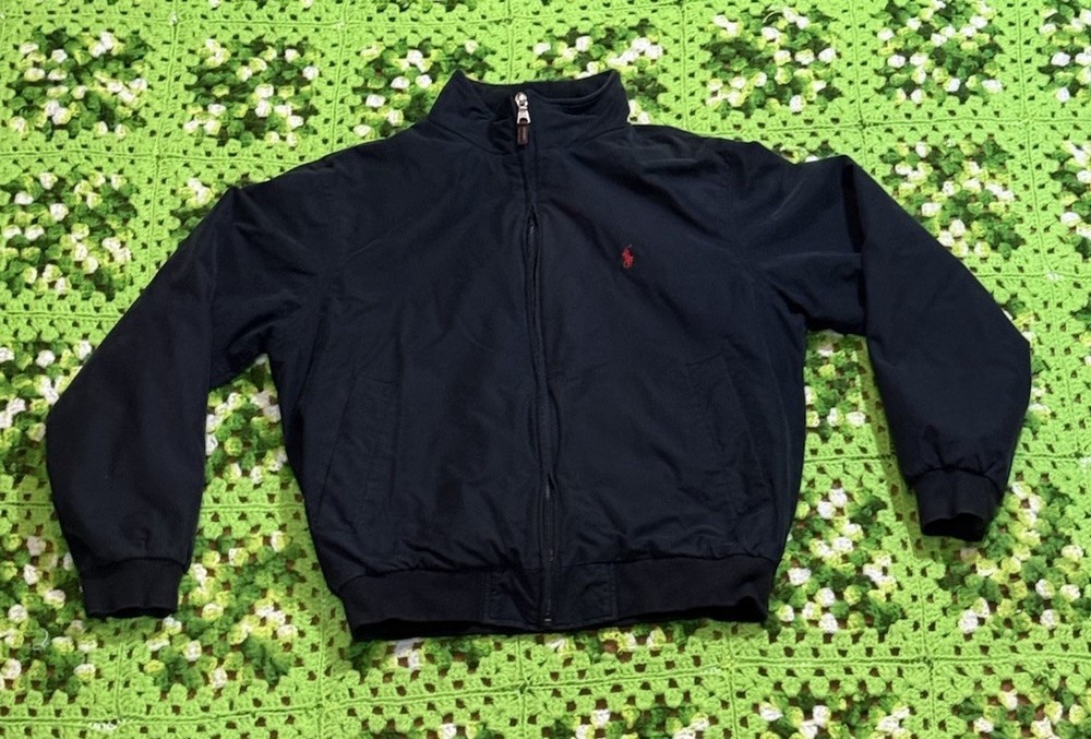 Vintage Y2K Polo Ralph Lauren Men’s Blue Fleece Lined Jacket Medium Classic