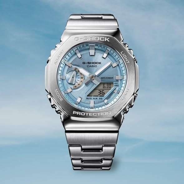 Casio G-Shock GM2110D-2A Men’s Stainless Steel Watch | Analog-Digital | Excellen