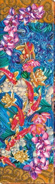 Bead embroidery kit Karpi Koi needlework kit Art canvas beadwork pattern