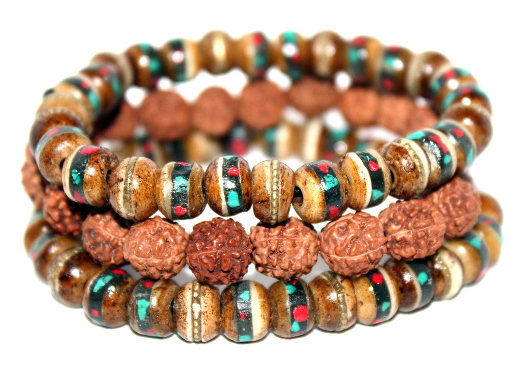 Tibetan prayer beads healing bracelet Adjustable wrist mala yoga bracelet E3