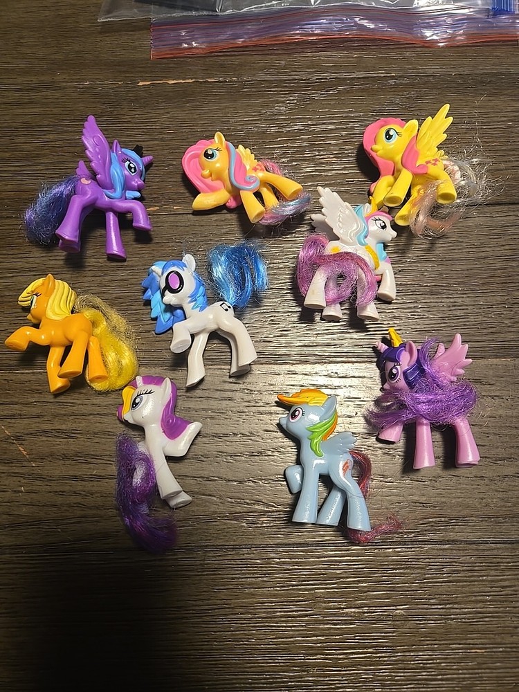Lot of 8 Hasbro My Little Pony Mini Vinyl figures MCDONALD'S? HAPPY MEAL