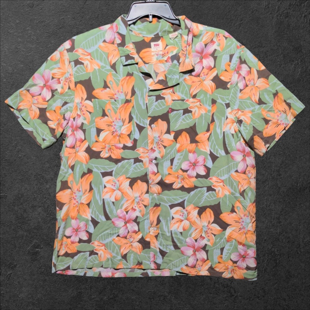 Levi's Classic Camper Relaxed Fit Short Sleeve Collared Button-up Shirt Men's XL