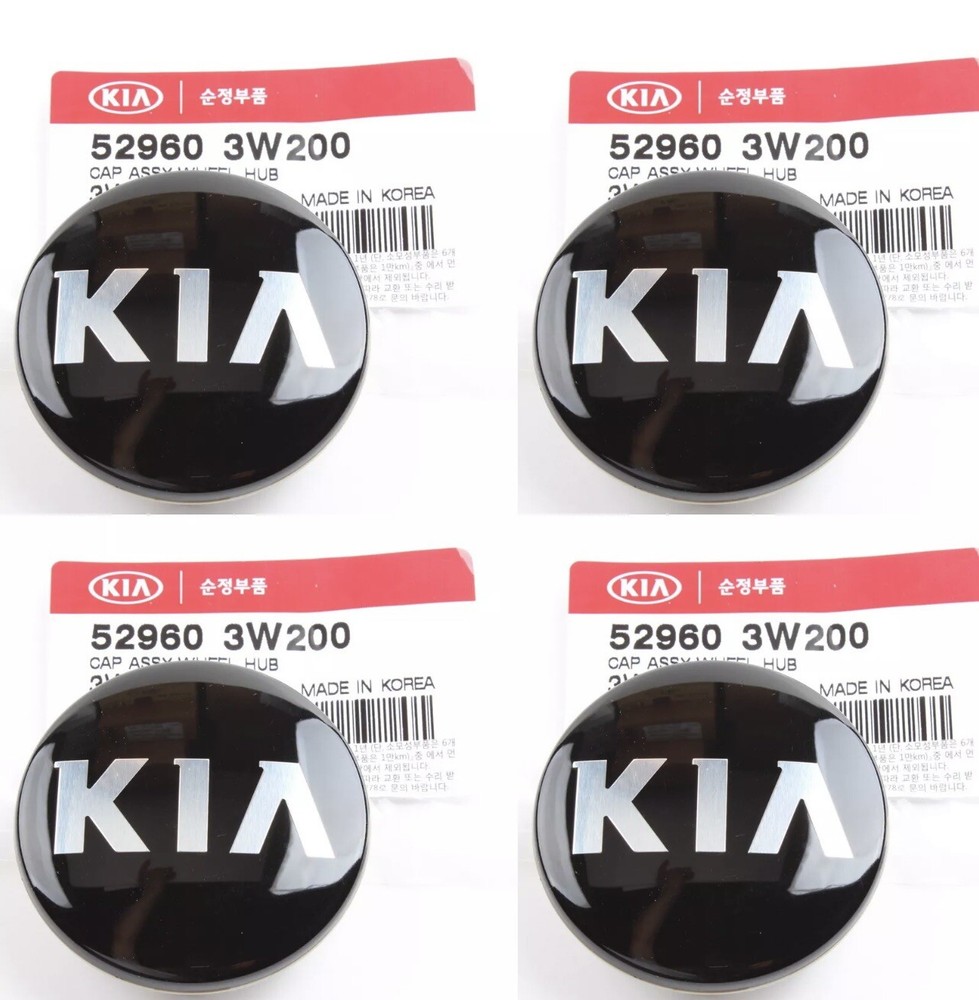 (4 PC) 52960-3W200 Genuine Kia Wheel Center Cap compatible with Select Kia