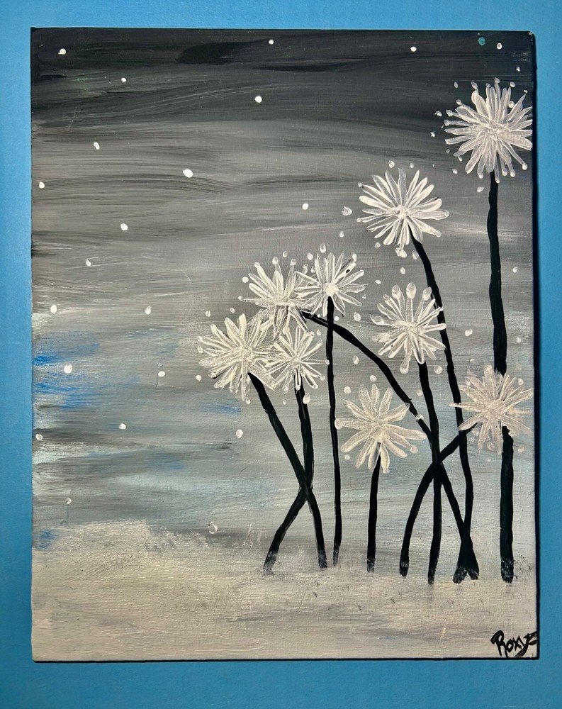 Dandion Dream OOAK Original Acrylic Painting 8x10