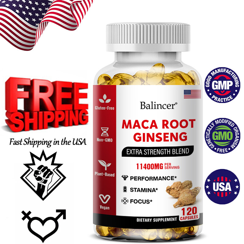 Maca Root Caps 10000 Mg |60 To120 Capsules |Red, Yellow and Black Maca |New 2026