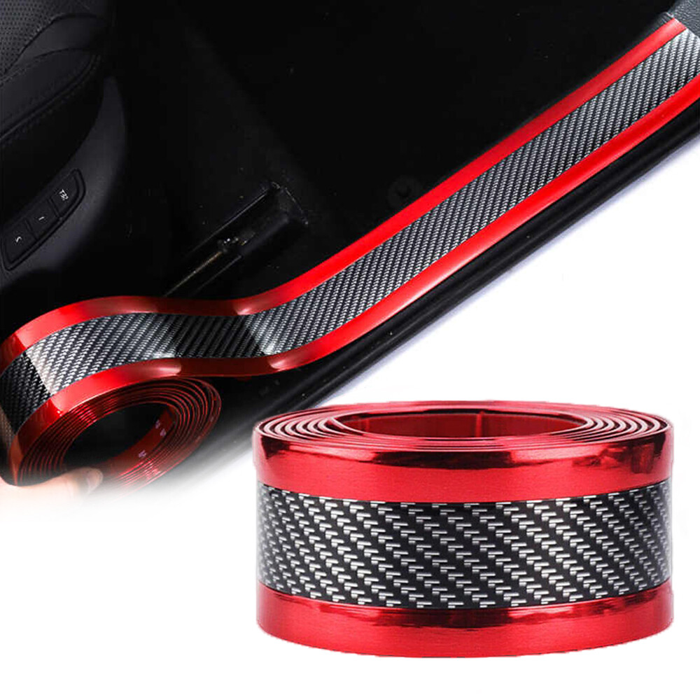 Red Car Guard Bumper Sticker Decal Door Sill Plate Scuff Anti Scratch Car Parts