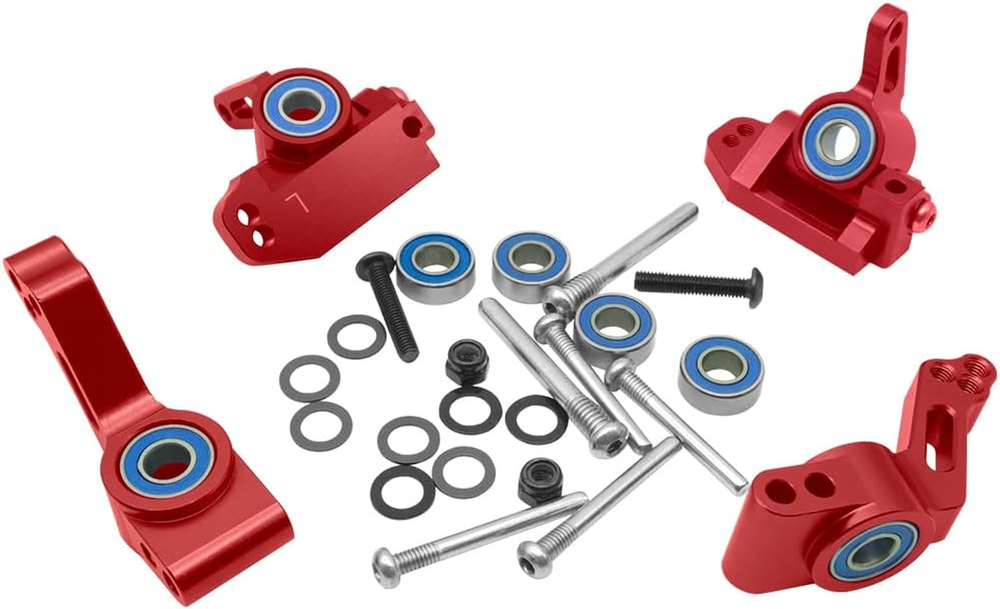 RC Aluminum Front Caster Block&Steering Blocks and Rear Stub Axle Carriers Kit w