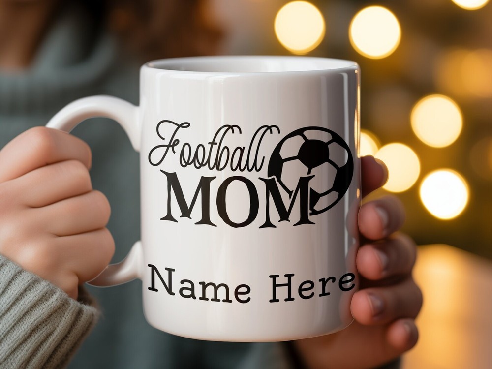 Custom Football Mom Coffee Mug - Soccer Supporter Gift for Mother's Day