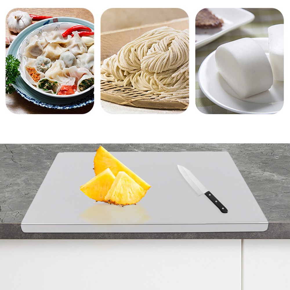 Cutting Board Kitchen Stainless Steel Chopping Board with Front Overhang