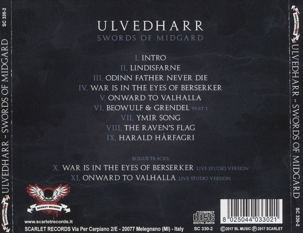 Ulvedharr Swords of Midgard Brand New CD Album