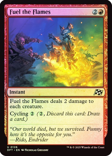 Fuel the Flames 126 Foil NM MTG Aetherdrift Magic