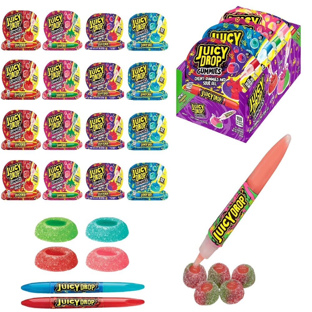Juicy Drop Easter Gummy Candy 16ct Variety Pack - Assorted Sweet Chewy Treats  