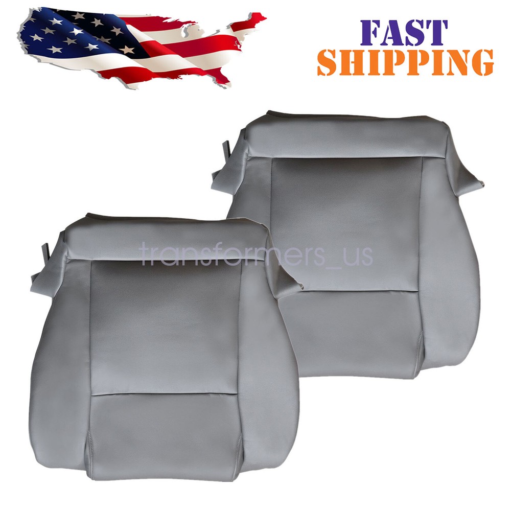 2007-2013 Toyota Tundra Work Truck Gray Front Bottom Leather Seat Cover  