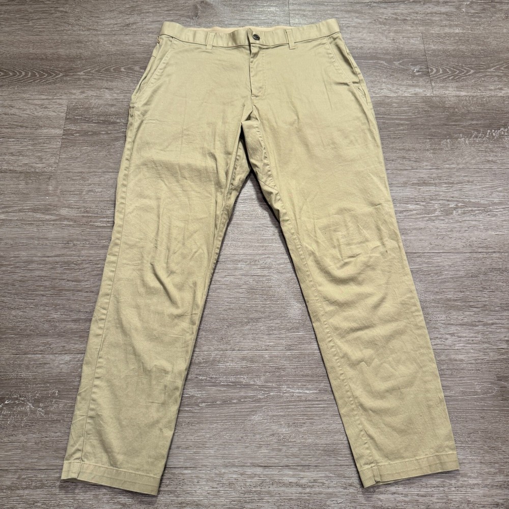 Fabletics Pants Mens 33 Beige Only Stretch Breathable 33x29 Chino Performance