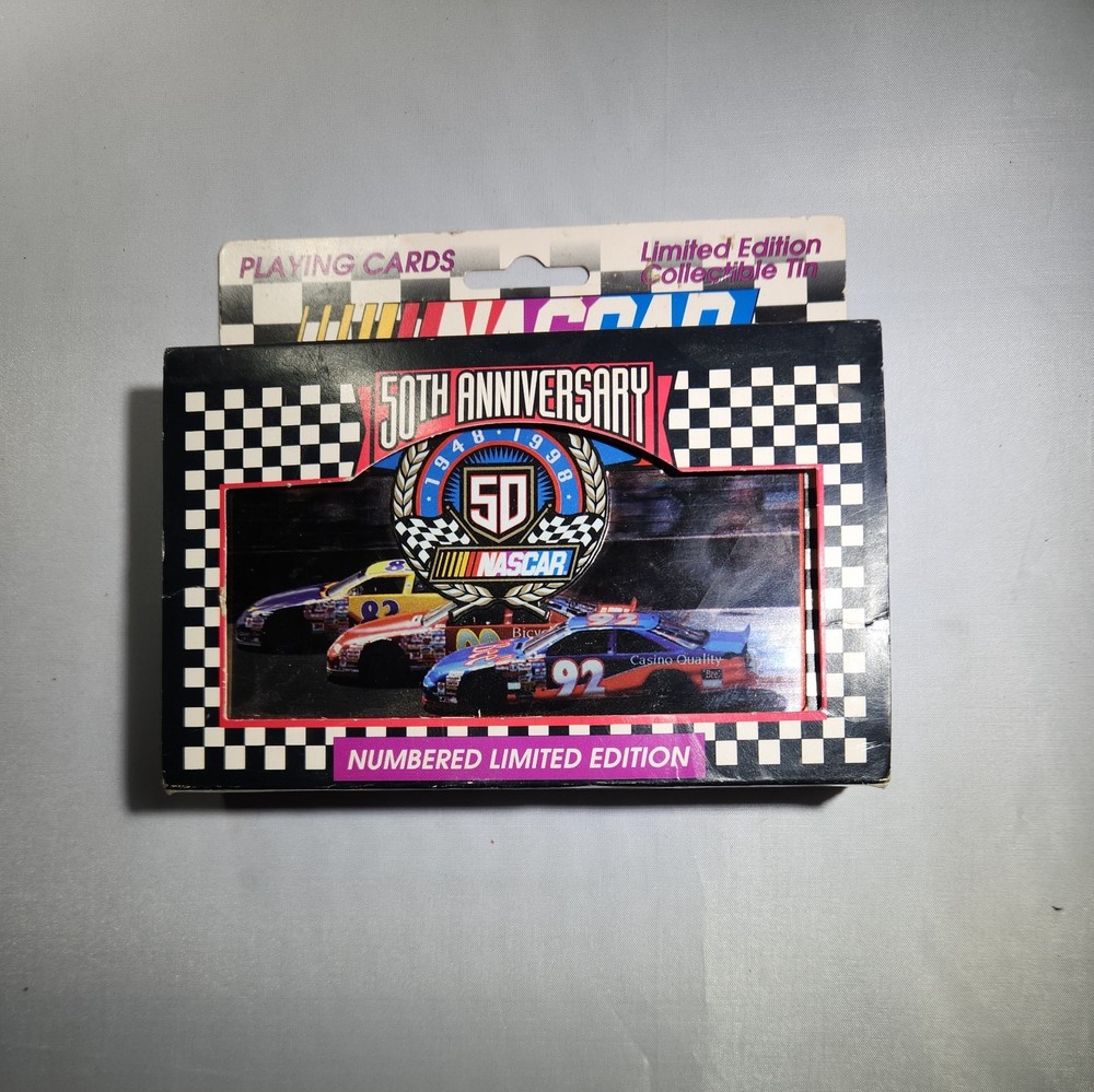50th Anniversary NASCAR Collector's Tin Limited Edition Playing Cards