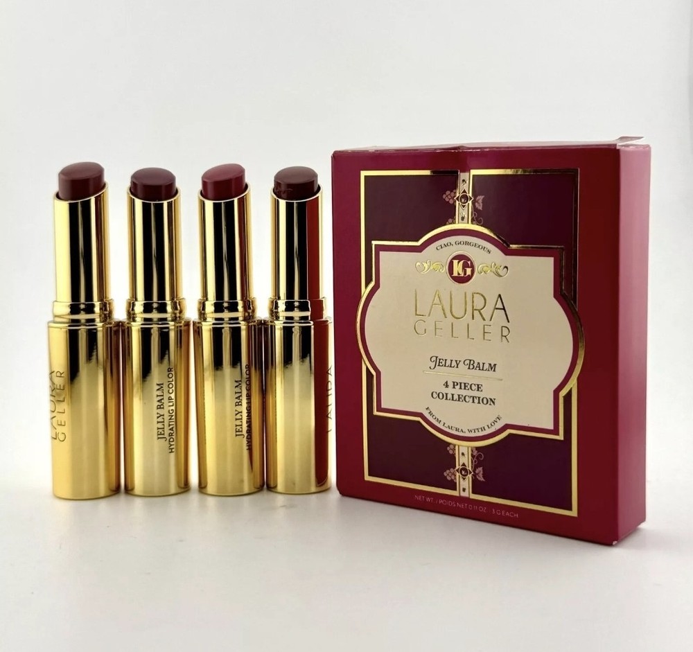 Laura Geller Jelly Balm 4-Piece Set Brand New Sealed