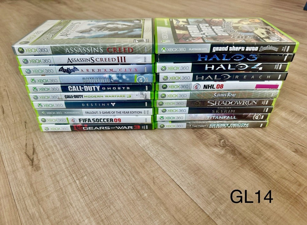 20 Game Lot For Microsoft Xbox 360 - All In Cases - Batman Destiny Fallout GTA