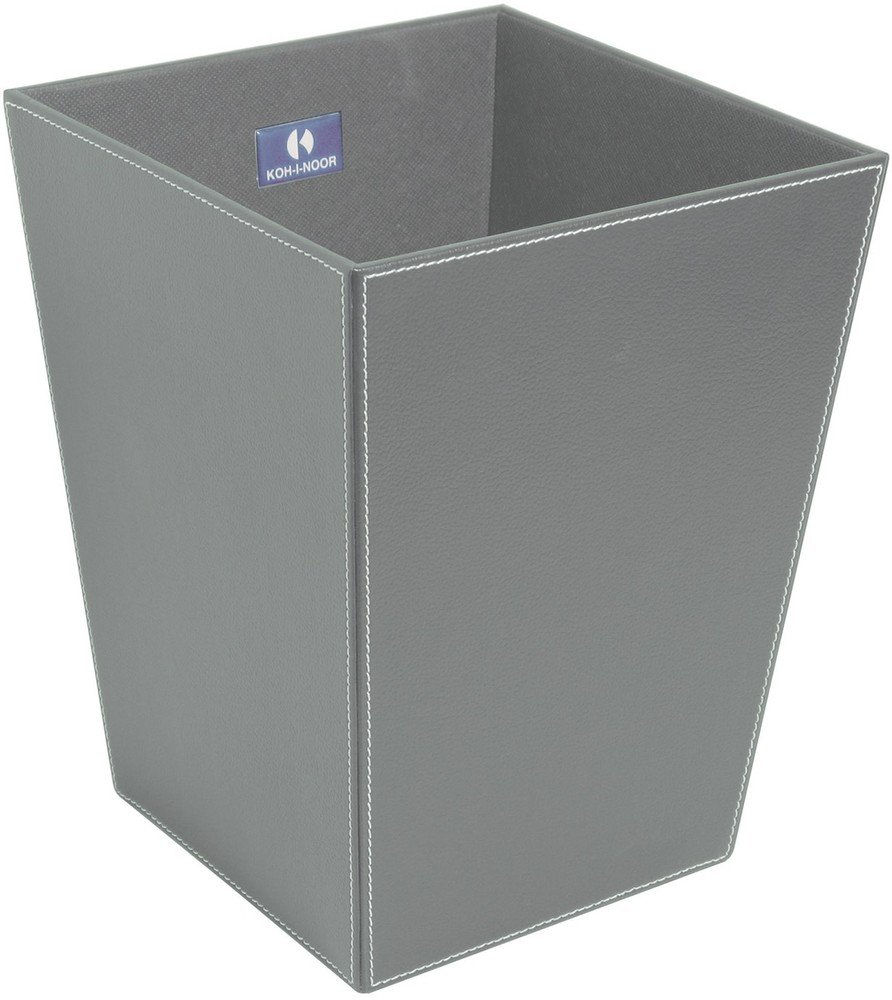WS Bath Collections Ecopelle 2603 Gris Ecopelle Cuero Cesta de Residuos