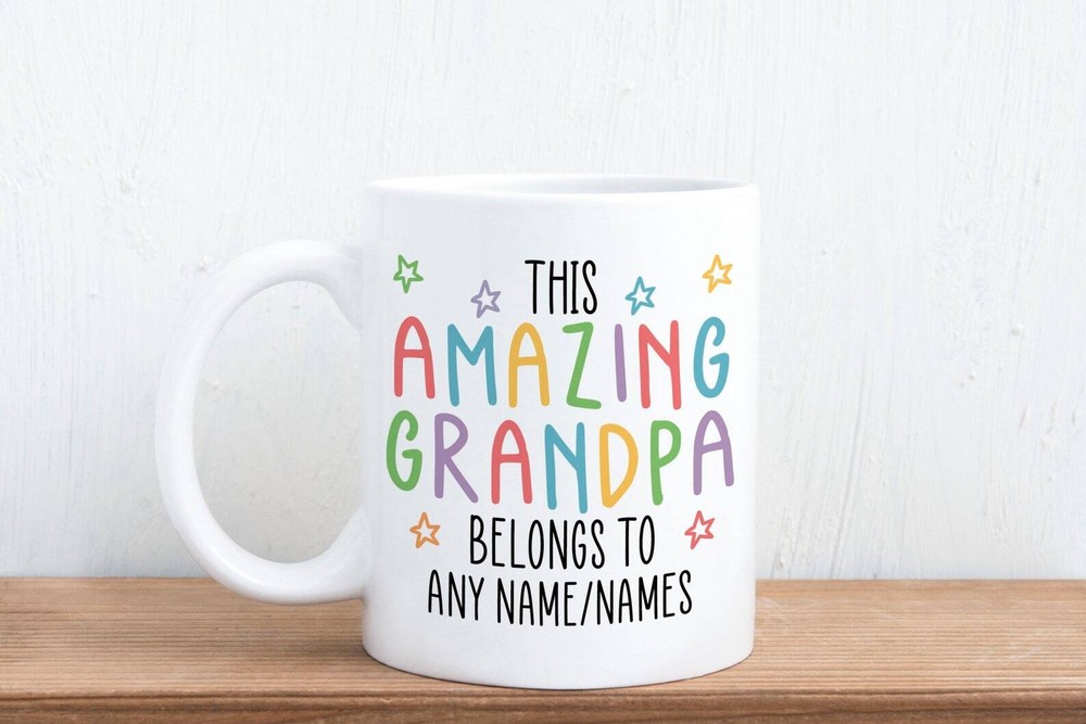 Personalised Grandpa Belongs To Gift Mug From Grandkids