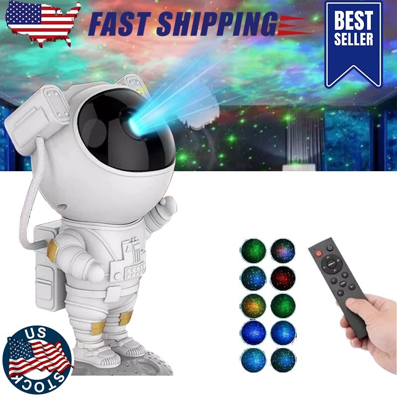 Star Projector Galaxy Night Light - Astronaut Space Buddy Projector with Remote