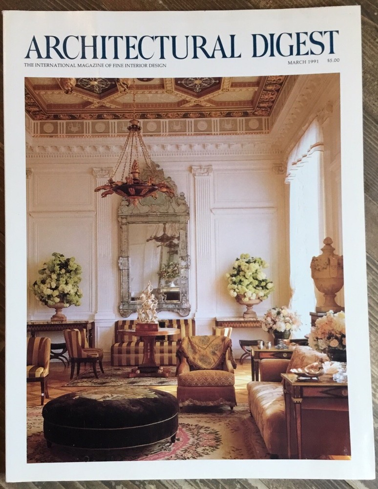 ARCHITECTURAL DIGEST Magazine March 1991 Design Mona Ackerman Charles Moore