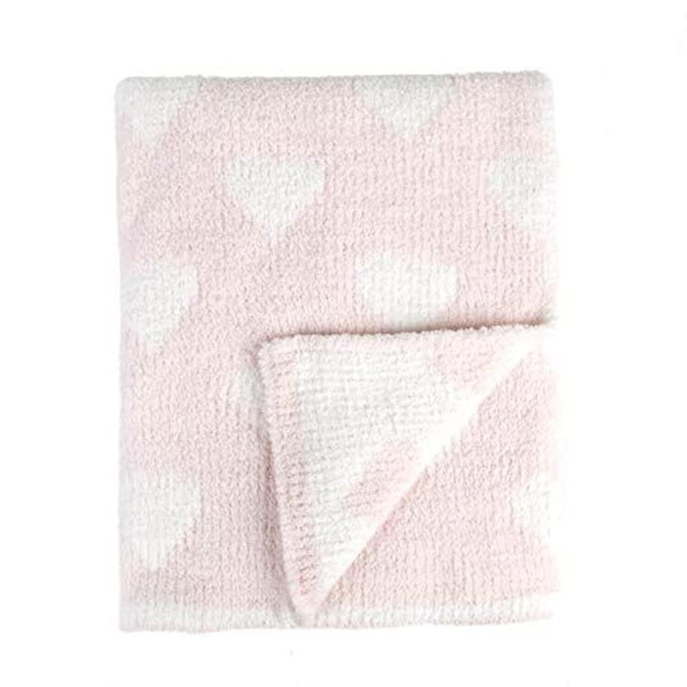 Tadpoles Reversible Chenille Baby Blanket Pink 30x40 | Best Clearance Sale-image