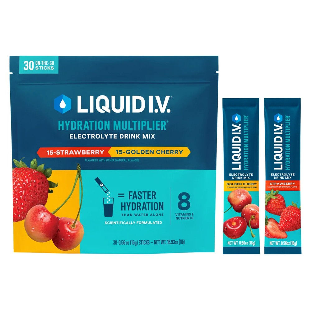 Liquid I.V. Hydration Multiplier 30 Sticks Electrolyte Hydration VARIETY PACK