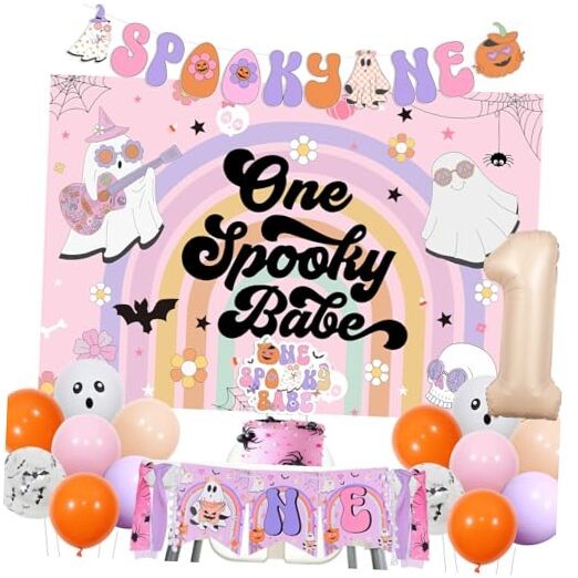 Groovy Halloween Decor for Girls Spooky Birthday Party