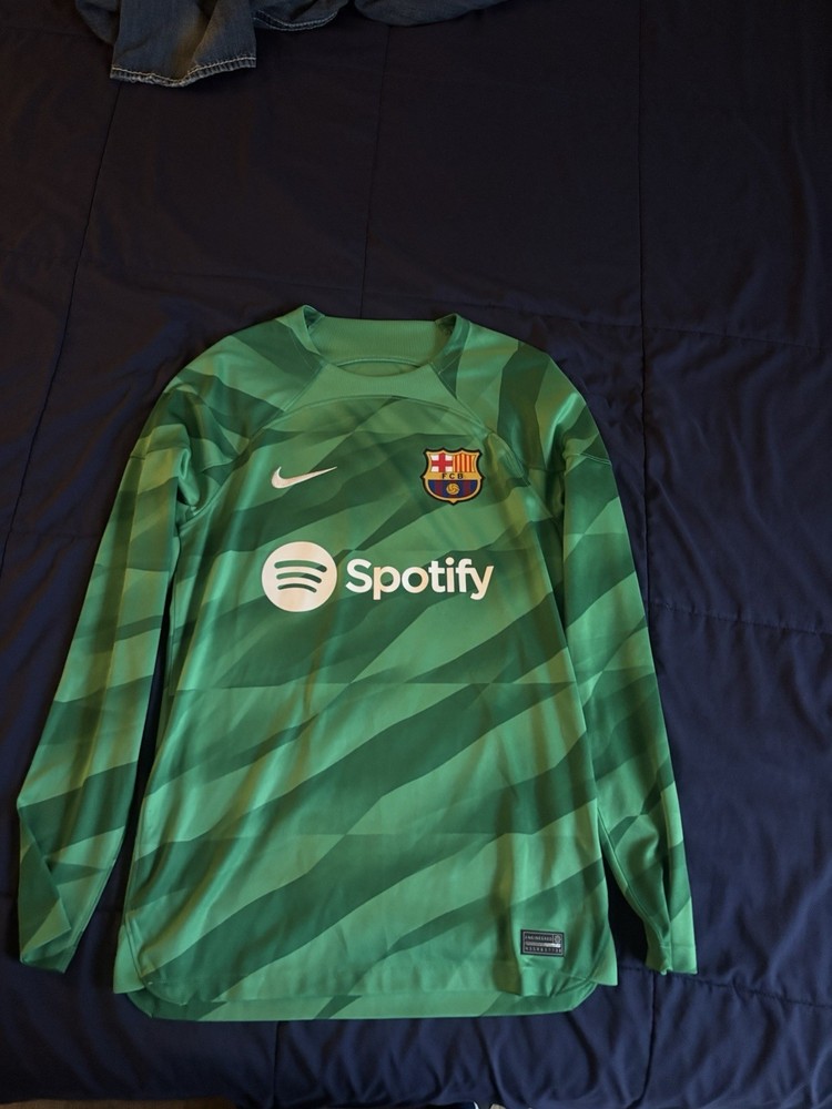 $110 Medium Nike FC Barcelona 23/24 Stadium Goalkeeper Soccer Jersey DX2635-325