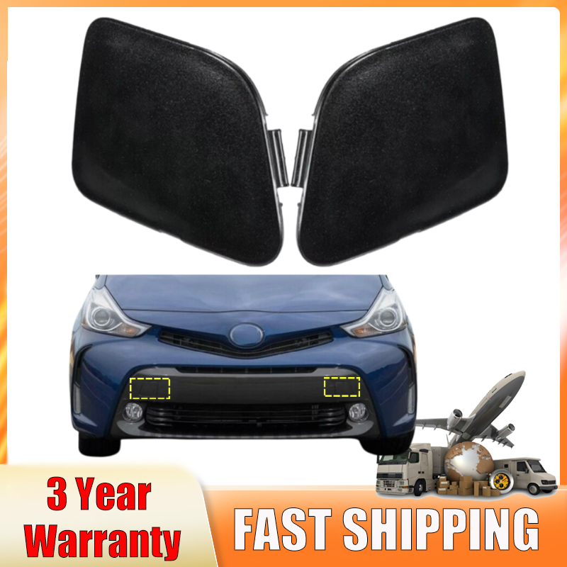 2PCS Front Towing Hook Cover for Toyota Prius V 2014-2017 Left & Right Side